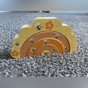 Orange Tree Toys Wooden Bee Stacking Arch Toy